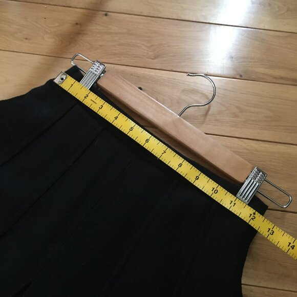 Vintage Thick Black Structured Box Pleated Wool Culottes 26W - Picture 10 of 16